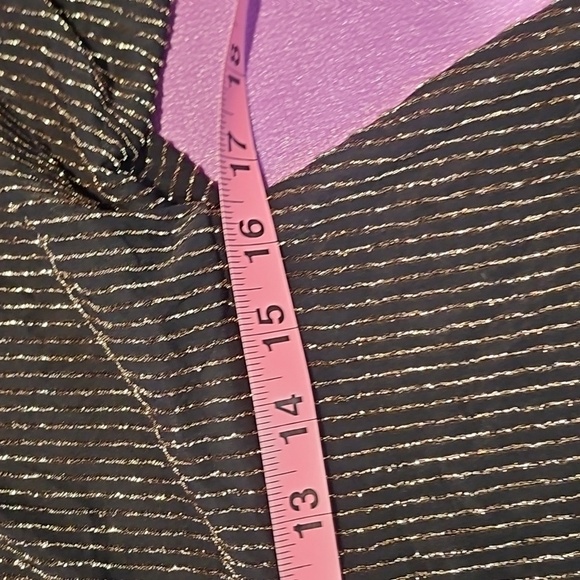 ✨️NWT~Beautiful Marina Dresses Black/Gold Metallic Maxi Dress Size 10 - Picture 15 of 16